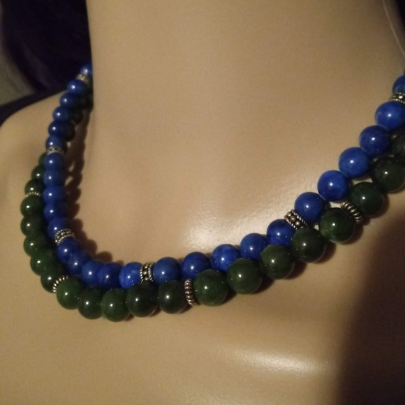 Jewelry - LAPIS AND JADE NECKLACES